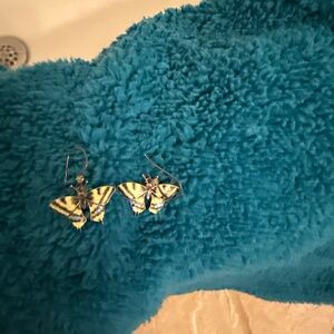 Whimsical yellowtail butterfly earrings